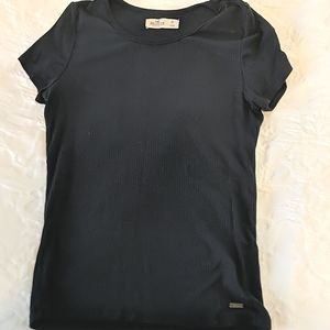 4/$20 Hollister Black Ribbed Tee